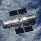 Hubble imaged by Columbia in 2002.